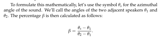 Pan Angle Formula